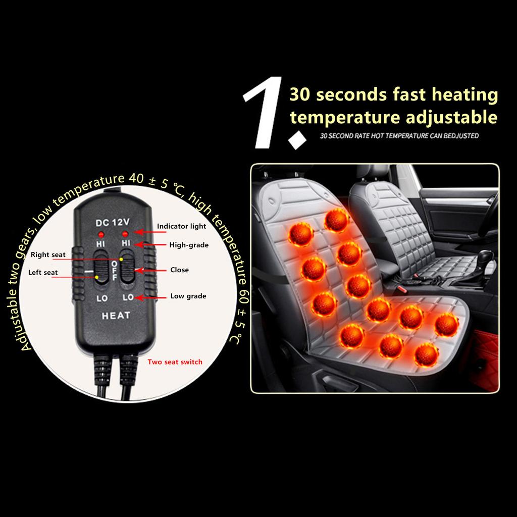 12V Heated Car Seat Cushion Cover Seat Heater Warmer Winter Car Cushion Cardriver Heated Seat Cushion