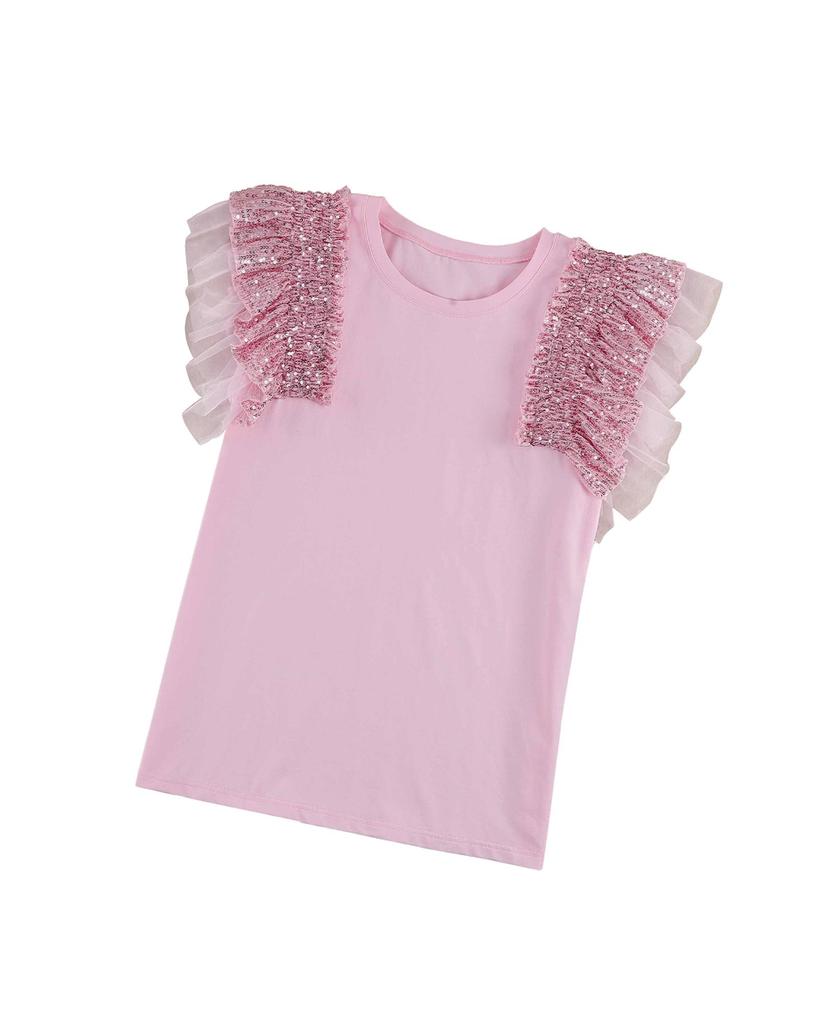 Azura Exchange Топ с сетчатыми рукавами и оборками