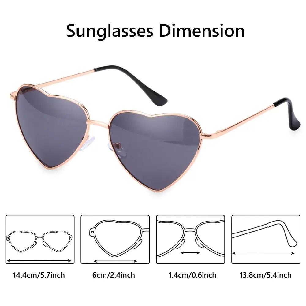 Vintage Heart Sunglasses Women Brand Designer Candy Color Gradient Sun Glasses Outdoor Goggles Party Lentes Mujer