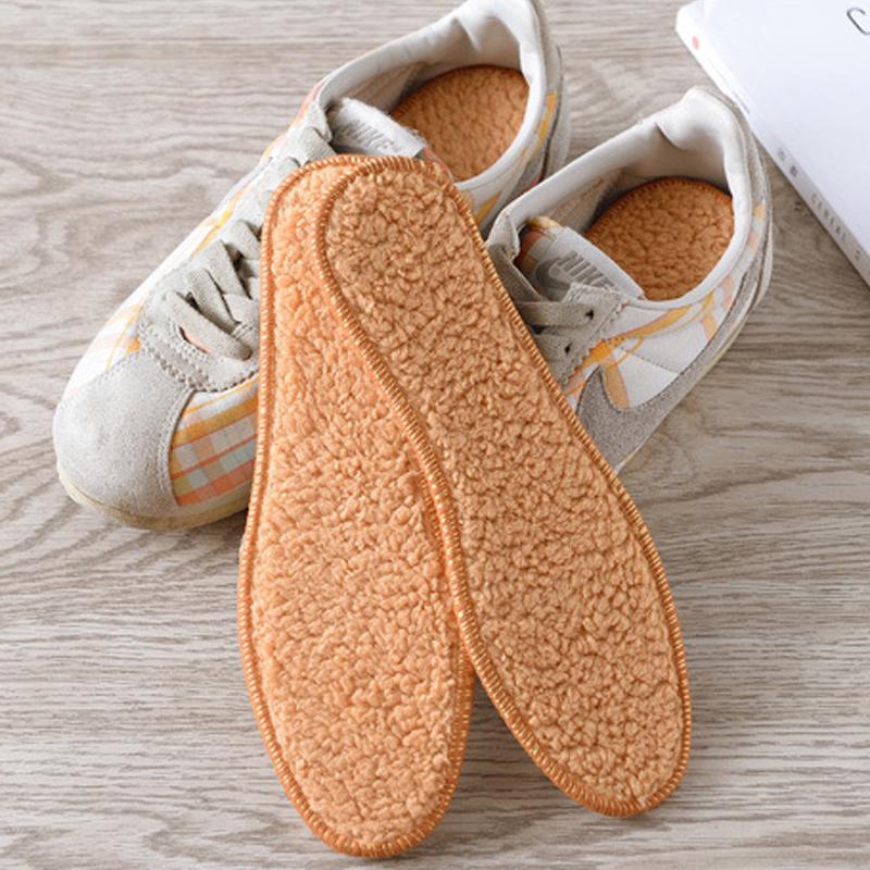 Winter Warm Soft Thicken Unisex Shoes Pads Cushion Velvet Insole Heated Insert Cushion