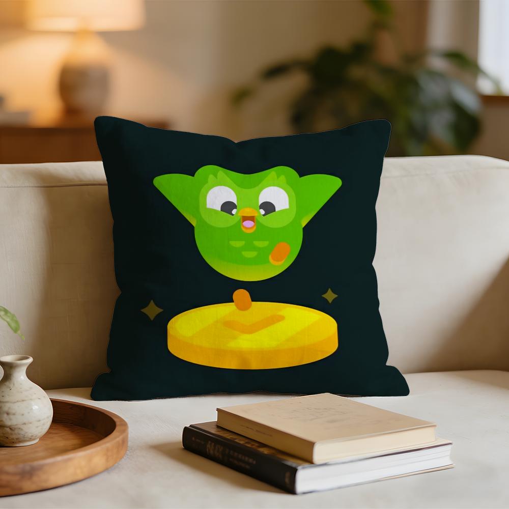 Cute DDuolingos Cushion Cover Short plush pillowcase for bed sofa carwashable