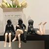 3 шт. Настольное украшение Смола Черная Одежда Женщина Фигурка Модель Офисная Книжная Полка Таинственная Статуя Украшение на Хэллоуин