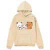 Bubu Dudu and Baby Panda Bear Print Hoodies Kawaii Cute Girls Clothes Winter Fleece Casual Streetwear Men Women Clothes Harajuku