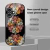 Красочный Цветочный Тотем Для Apple IPhone 16 11 13 15 14 Pro Max 12 Mini 7 8 Plus XR XS Чехол для телефона из закаленного стекла эллиптической формы