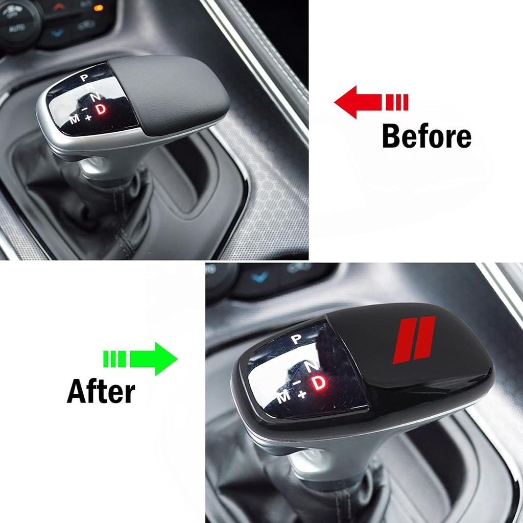 SENSHINE Чехол на ручку переключения передач для Dodge Charger Аксессуары 2015- Challenger 2015-2024 Durango 2016-2025 2026 ABS Внутренняя оболочка ert Декор