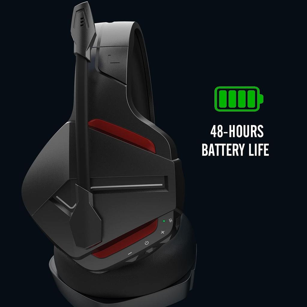 NUBWO BW01 Wireless Gaming Headset with Microphone for PC/PS4/PS5, 2.4G Wireless Bluetooth USB Gamer Headphones with Mic for Laptop Computer