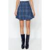 Black Flounced Tweed Fabric Mini Woven Skirt Twoaw22et0448