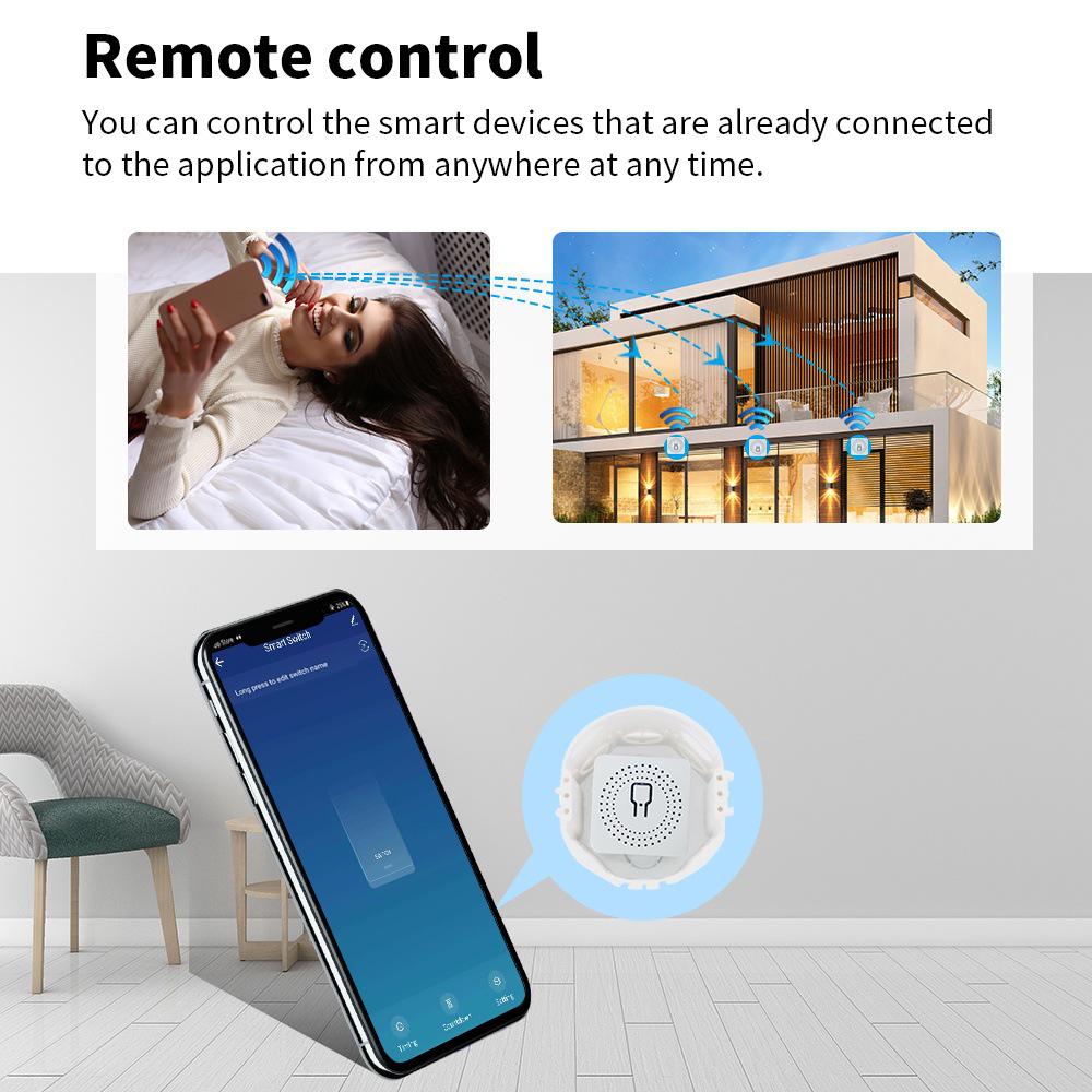 Умный WiFi автоматический выключатель Graffiti с голосовым управлением Alexa и DIY таймером для домашних светильников