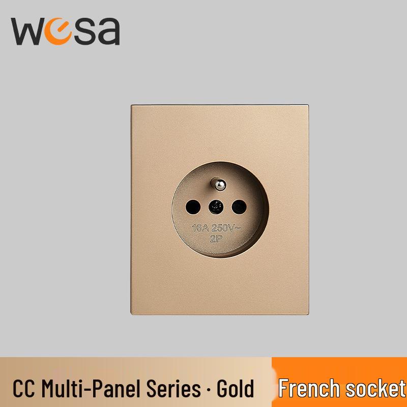 CC New Style 16A Multi-Gang European Socket Panel with Flame Retardant Protection and Switch