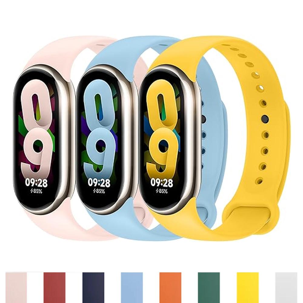 Для Mi Band 8 9 10 Ремешок SmartWatch Аксессуары Силиконовый Спортивный Заменяемый Браслет на запястье pulseira correa для Xiaomi MiBand 8 Браслет