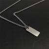 Rectangular Surgical Steel Necklace for Men and Women, Fashion Point for Students