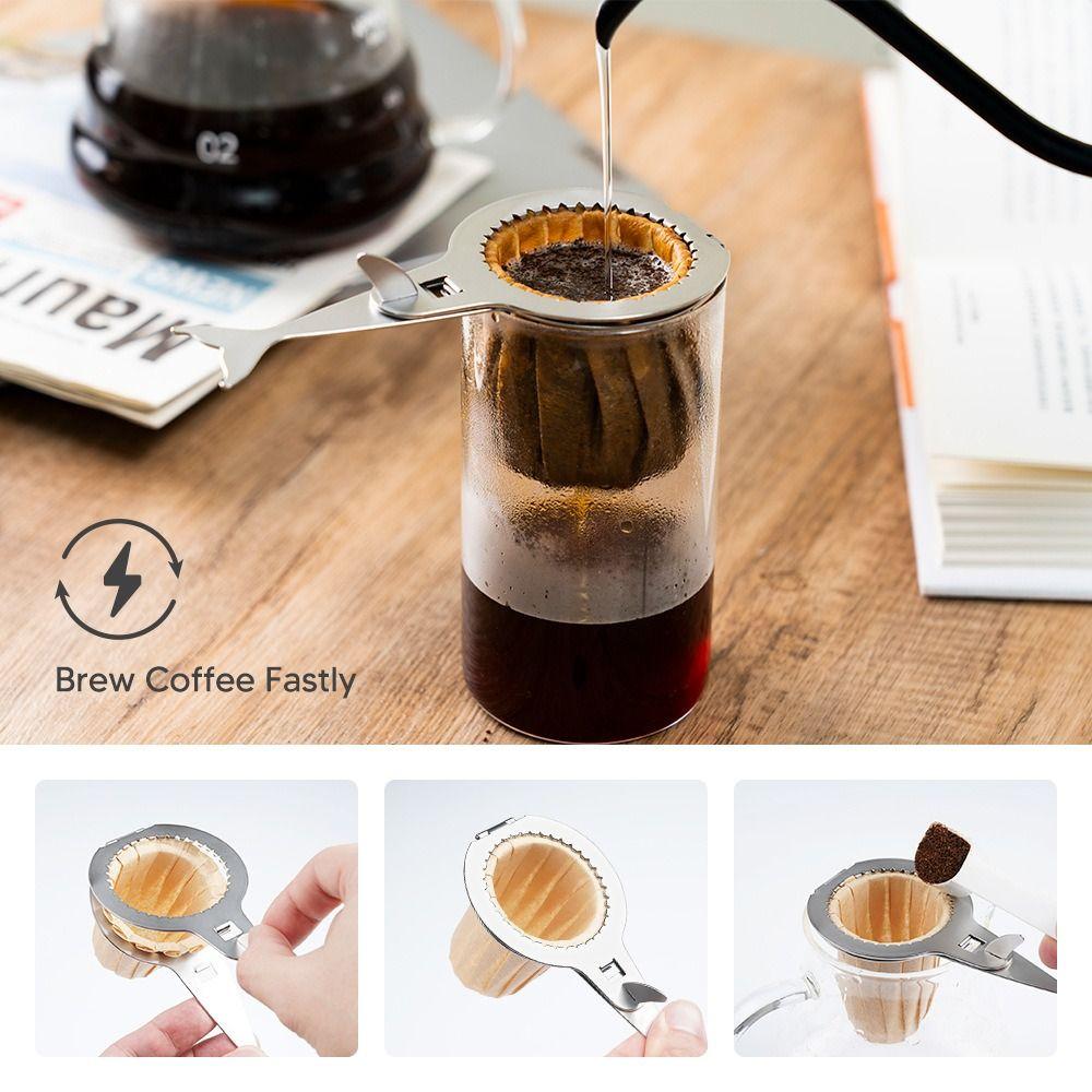 50/100 Pcs Natural Disposable Coffee Paper Filters K Cup Paper Filters  for Most Reusable K Cup Pods