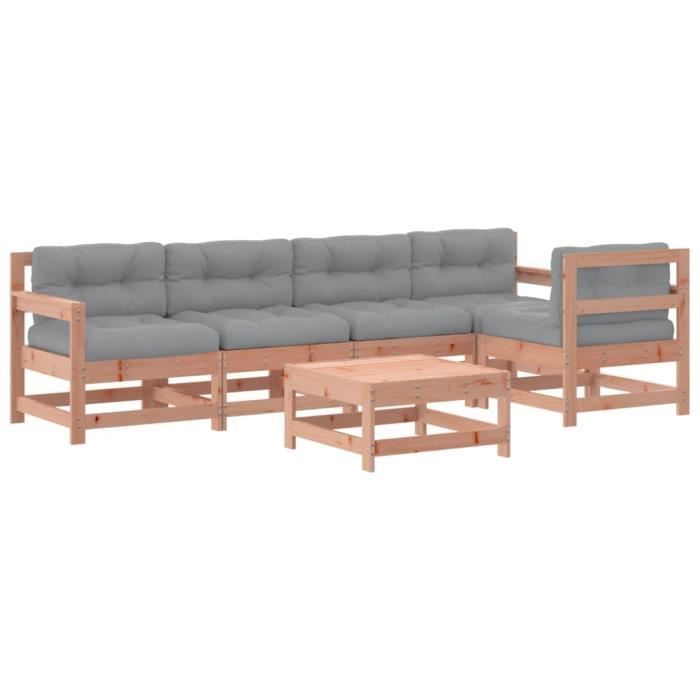 VidaXL Garden Lounge Set 6 Pcs with Cushions Solid Douglas Wood 3186002