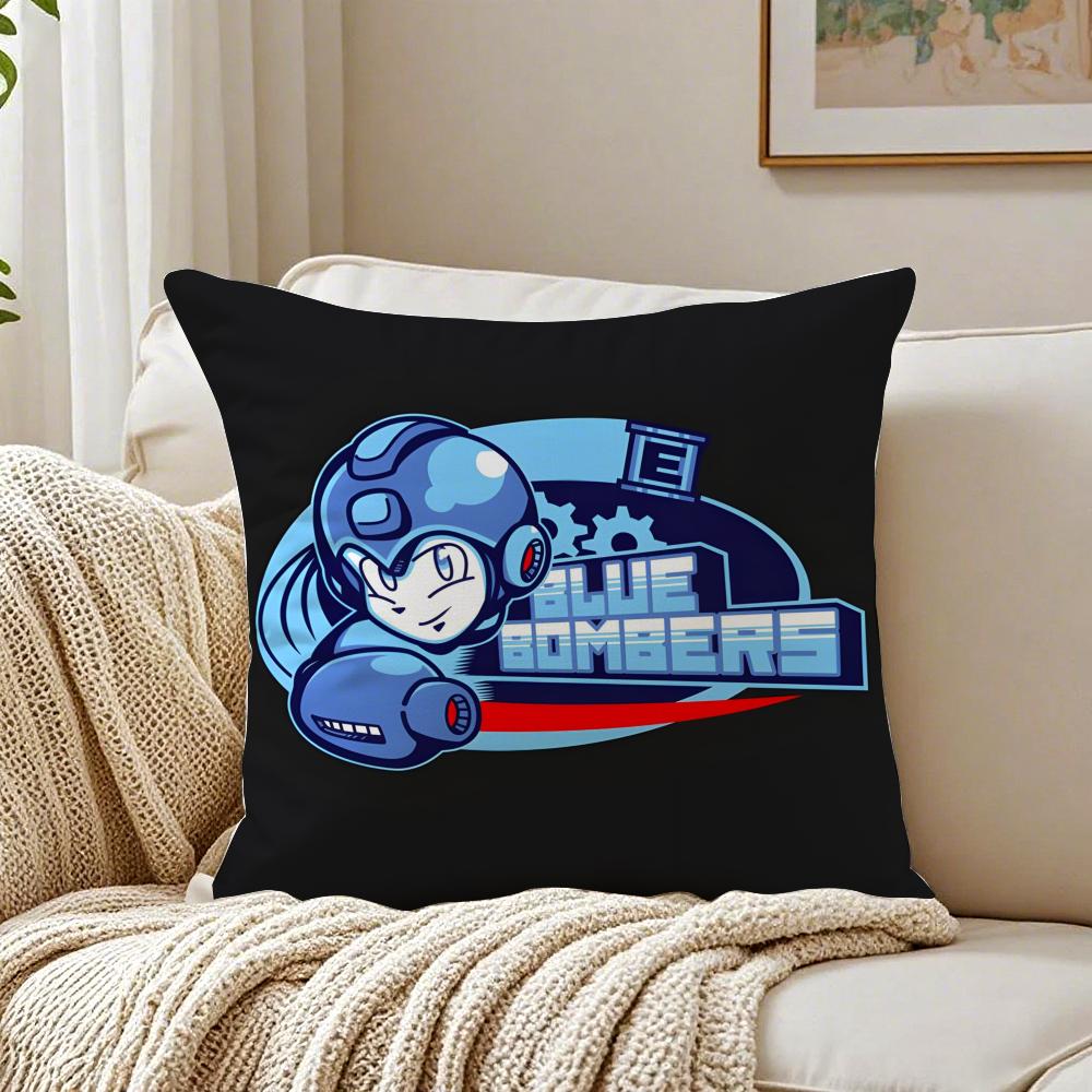 Classic Retro Japanese Game RRockman Mega Man Cushion Cover Pillowcase Antidustmite living Room Sofa Decor Cushion Room