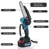 6 Inch Mini Electric Chain Saw Cordless Woodworking Pruning Chainsaw Brushless Garden Tool with 19800H Battery