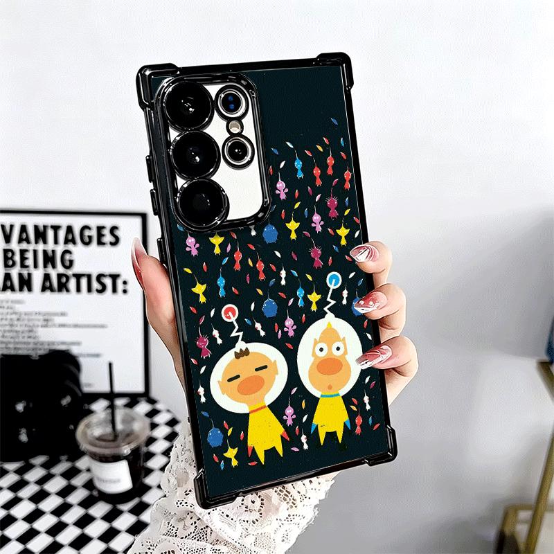 P-Pikmins Cute Game Soft Phone Case For Samsung Galaxy S26 Ultra S25 Edge S24 FE S23 Plus S22 S21 + S20 Plating Anti-Fall Fundas
