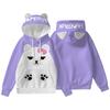 Ladies Fashion Casual Long Sleeve Printed Round Neck Hoodie Pullover Top With Pockets