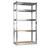 Metal Storage Shelf 183 X 90 X 40 Cm Humberg Hr-853 Silver