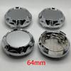 4Pcs/lot Blank No Logo 64mm Wheel Center Cap ABS Auto Wheel Hub Cap Rim Refit Creative Decoration Hubcap Dust Cover Accessories