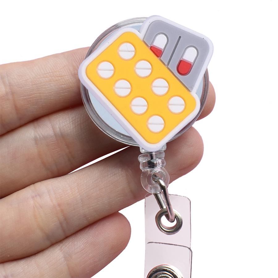 Мультяшная медицинская выдвижная пряжка, лицензия на работу для врача и медсестры, креативный ремешок, легко вытягиваемая пряжка, сертификат, фирменное наименование