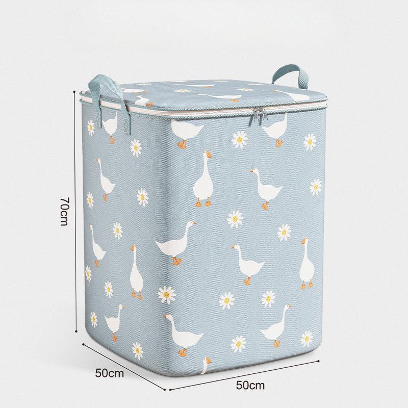 Одеяло для хранения с милой маргариткой и уткой, пылезащитный органайзер, экономия места в шкафу, сумка для путешествий, организация хранения постельных принадлежностей