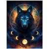 5D Diy Алмазная картина Луна Волк Горный хрусталь Вышивка Крестом Домашний Декор Ручной Подарок