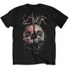 Мужская футболка Slayer с расколотым черепом, черная (Черный Черный), Средняя (Размер:Средняя)
