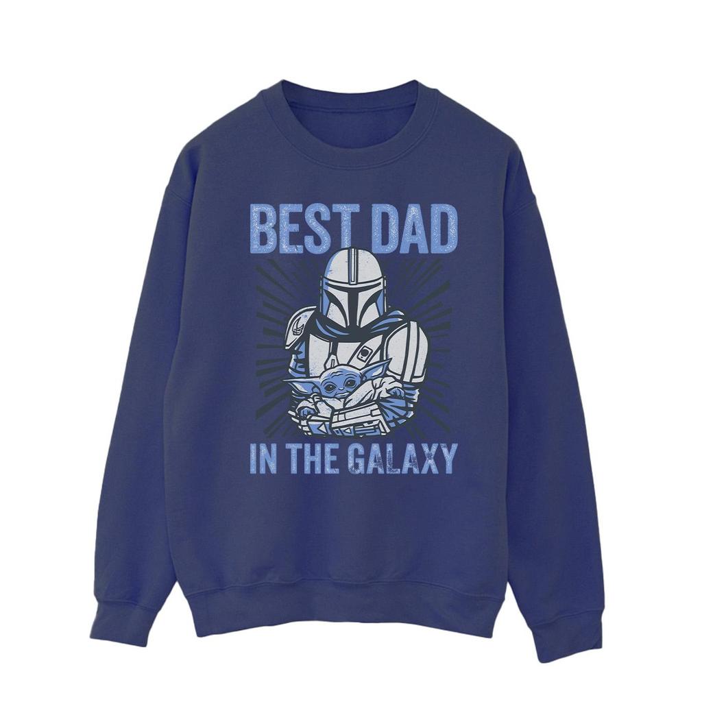 STAR WARS Mens Mandalorian Best Dad Galaxy Sweatshirt