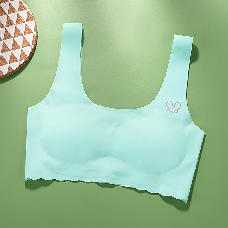 Cool and antibacterial detachable seamless cup - breathable vest underwear for girls in the second and third stages of development