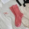 Cotton Knitting Women Socks Japanese Fashion Solid Color Long Socks Women Autumn Winter Harajuku Streetwear Vintage Socks