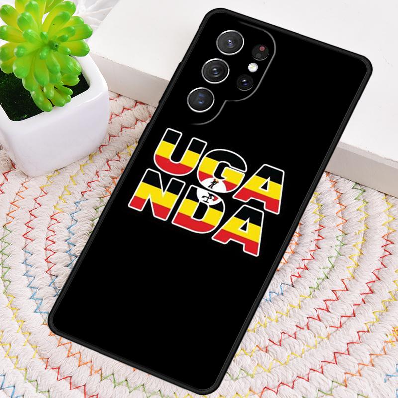 Чехол для телефона из ТПУ с флагом Уганды для Samsung Galaxy note 10 pro S26 S25 S24 S23 S22 Ultra Plus S21 FE S20 Ударопрочный чехол