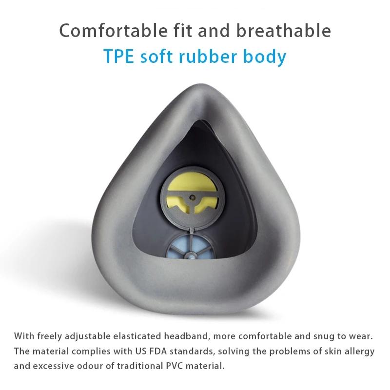 Противодымная маска с фильтром из активированного угля, защита от пыли, краски, химикатов, токсичных газов