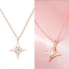 14Kgp Rose Gold Cubic Star Fashion Layered Chain Necklace (8538857)