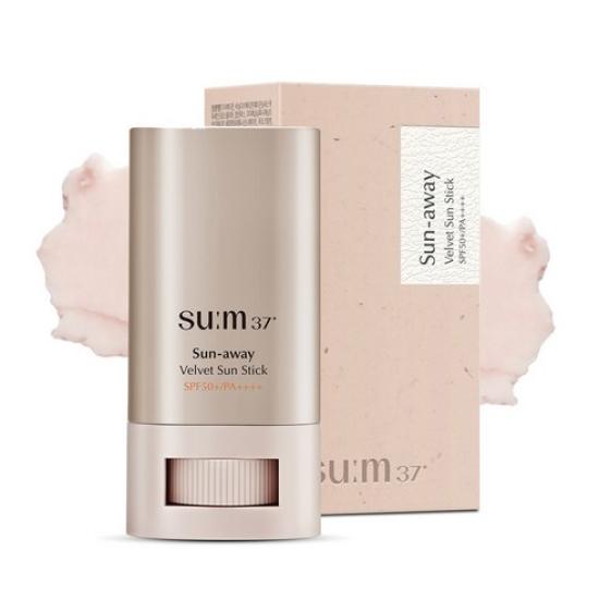 su:m37 Бархатный солнцезащитный стик Sun-Away SPF50+ PA++++ 18 г