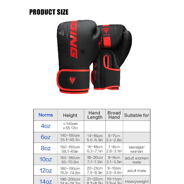 4/6/8/10/12/14Oz Kids Adult Boxing Gloves Breathable Professional Sanda Muay Thai Fighting Gloves PU Workout Gloves