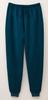 Servan Striped Navy and Fleece-lined Pajamas, Off-white, M-L, Women's