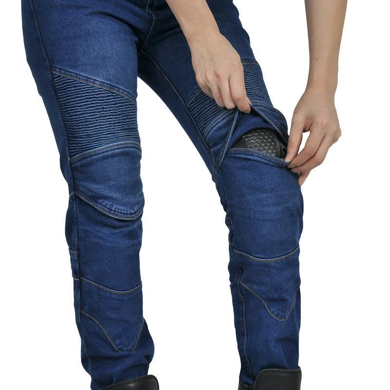 2024 New Motorcycle Jeans Women Upgrade Silicone Protector Detachable Casual Fashion Racing Road Rider Four Seasons Moto Pants