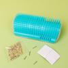 Cat Corner Scratcher Self-Grooming Massage Comb with Catnip Easy To Install Wall Corner Massage Comb Scratcher Grooming Brush Tool