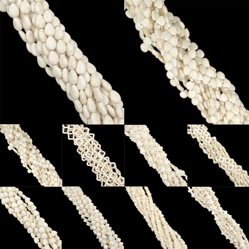 Товары для вечеринки Ожерелье Браслет Аксессуары ручной работы Подвеска Свободные бусины Изготовление ювелирных изделий Квадратная морская звезда Цветок Натуральный бирюзовый камень DIY