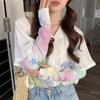 Летние солнцезащитные перчатки для женщин Butterfly Flower Ice с длинным рукавом, устойчивые к ультрафиолетовому излучению, свободные дышащие перчатки без пальцев