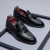 Business Leather Shoes Men'S Foot Loafers Tassel Heightening Casual Men'S Shoes One Pedal Loafers 24302-B