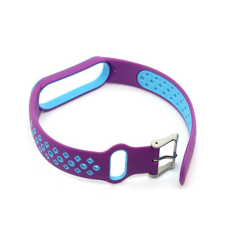 Спортивный силиконовый ремешок для браслета для Xiaomi Mi Band 7 6 5 4 3 NFC Мягкий ремешок для браслета Сменные аксессуары для умного браслета с металлической пряжкой