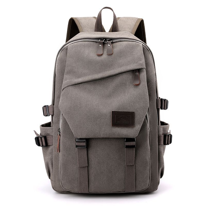 Retro Men's Canvas Backpack Student School Bag Trend Casual Large-capacity Travel Bag Backpack