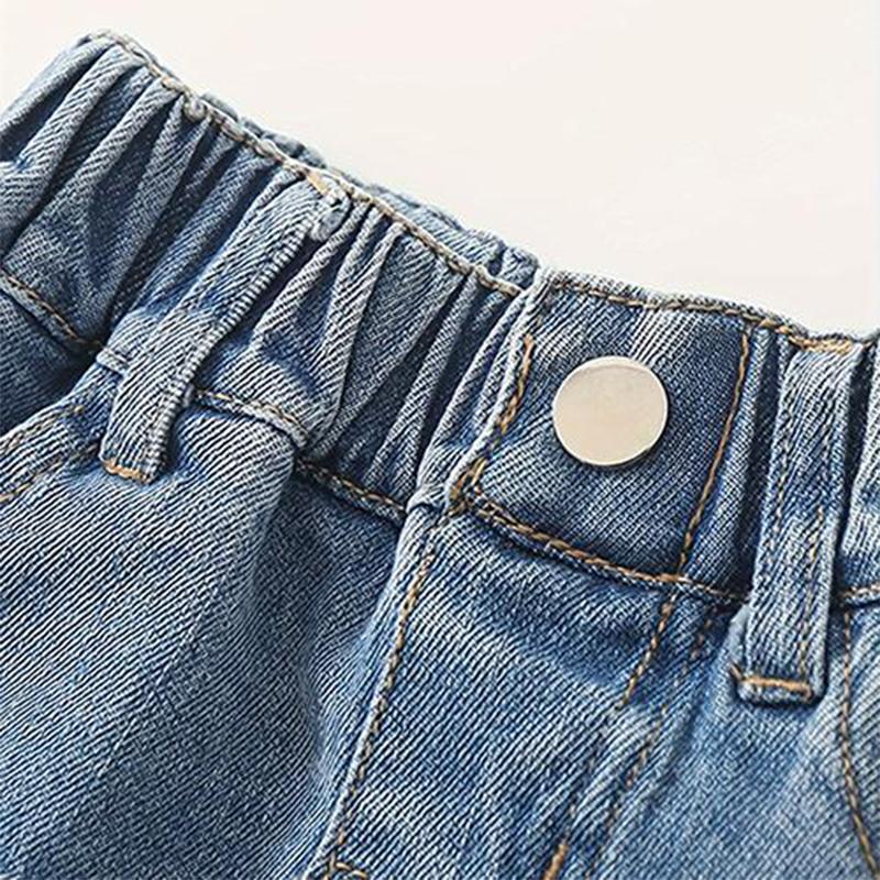 Модные многослойные джинсовые юбки для девочек, детская удобная юбка с карманами на лето