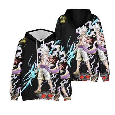 Мужская женская толстовка с капюшоном ONE PIECE с рисунком Monkey D. Luffy Streetwear Harajuku Повседневные толстовки с капюшоном и принтом