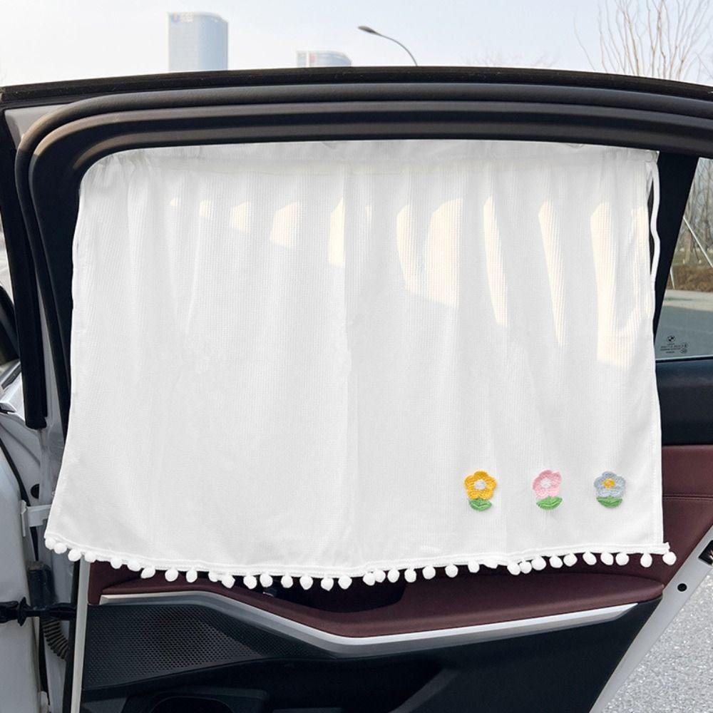 UV Protection Flower Car Blackout Curtain Car Curtain Car Bear Sliding Curtain Car Window