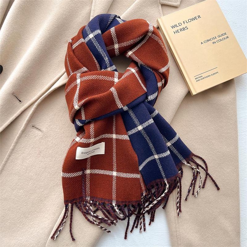 Luxury Brand Cashmere Warm Scarf for Women Design Winter Thick Shawl Wrap Pashmina Blanket Poncho Female Bufanda Echarpe Foulard