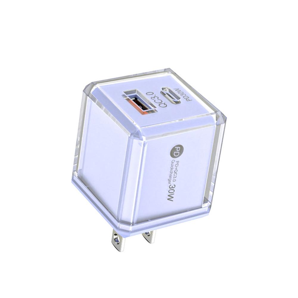 Универсальная вилка-зарядное устройство с несколькими портами PD30W USB A+C EU/US Адаптер для зарядки телефона Быстрая зарядка PD QC3.0 Адаптер Quick Charge
