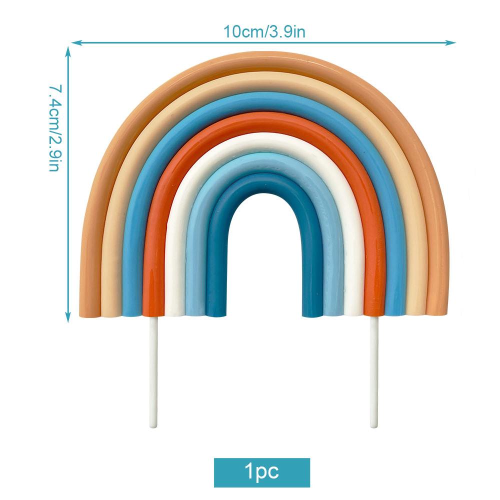 Радужные цветы топперы для торта Бохо украшения для торта с цветочными радужными шарами для вечеринки по случаю дня рождения девочки, хиппи бохо принадлежности для вечеринки