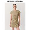 UR 2025 Женское плиссированное платье с коротким рукавом UWG750123